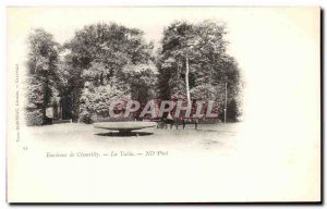 Old Postcard Chantilly Surroundings Of The Table