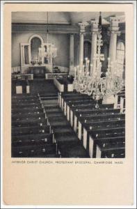 Interior Christ Church, Protestant Episcopal, Cambridge MA