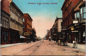 Canada Sandwich Street Windsor Canada Vintage Postcard C055