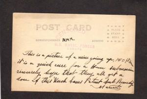 Military Naval Exploding Submarine Mine Navy Real Photo RPPC Censored Postcard