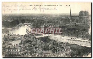 Old Postcard Paris Vue Generale de la Cite Notre Dame