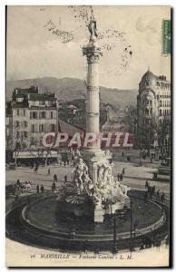 Old Postcard Marseille Fontaine Cantini