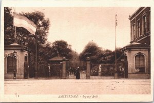 Netherlands Amsterdam Ingang Artis Vintage Postcard 03.83