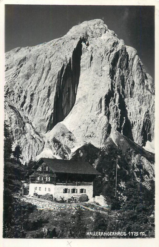 Austria Hallerangerhaus mountaineering themed postcard 1939