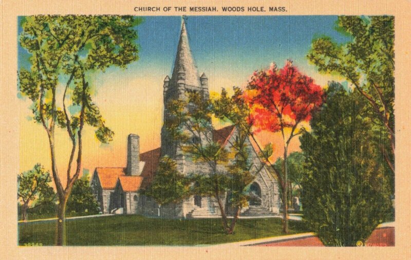 Postcard Church of the Messiah Woods Hole Massachusetts