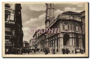 Old Postcard Milano Via Mercanti e Palazzo dei Giureconsulti