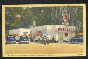 HOT SPRINGS NATIONAL PARK ARKANSAS PHILLIPS RESTAURANT VINTAGE POSTCARD