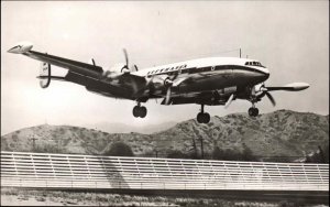 Lufthansa Airlines Airplane Real Photo Postcard Lockheed Super Constellation #2