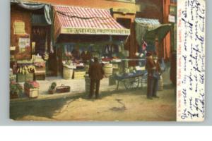 NYC Italian Quarter Shop Street Scene c1910 Postcard