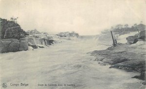 Belgian Congo Louloua Lumbula rapids scenic postcard