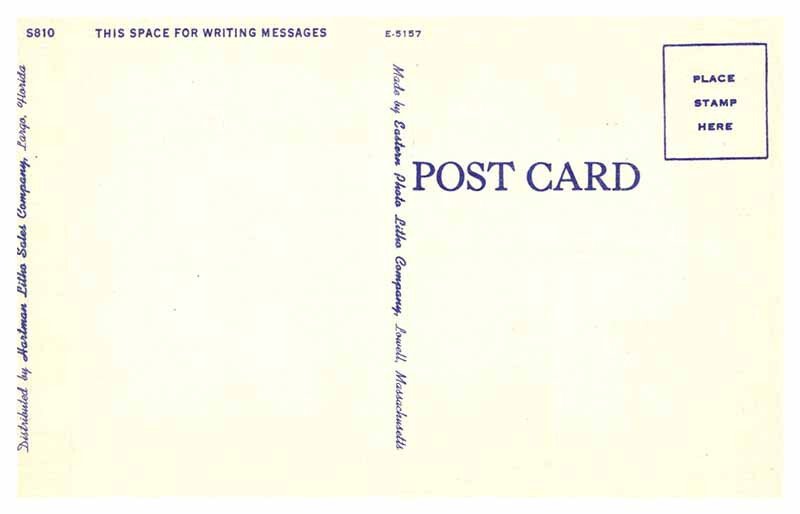 Postcard MAP SCENE St. Petersburg Florida FL AR9121