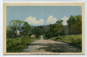 Old Road Grand Pre Nova Scotia Canada 1940s postcard