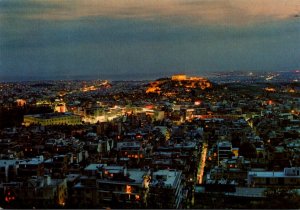 Greece Athens View By Night