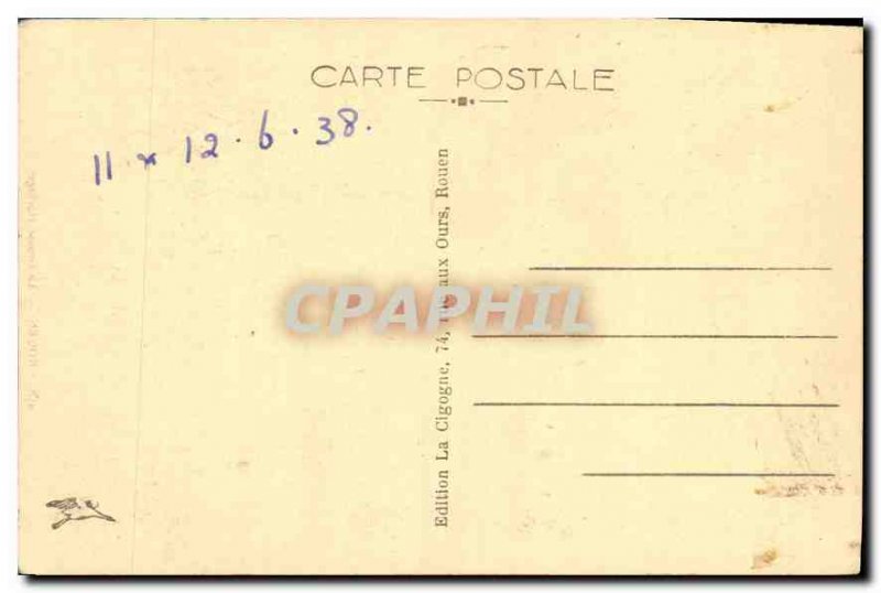 Old Postcard Rouen Grosse Horloge