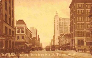 Pacific Avenue North from 14th Street Tacoma Washington 1911 postcard