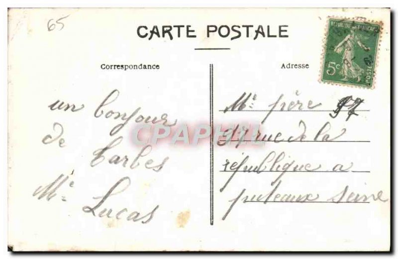 Old Postcard Tarbes La Cathedrale Velo