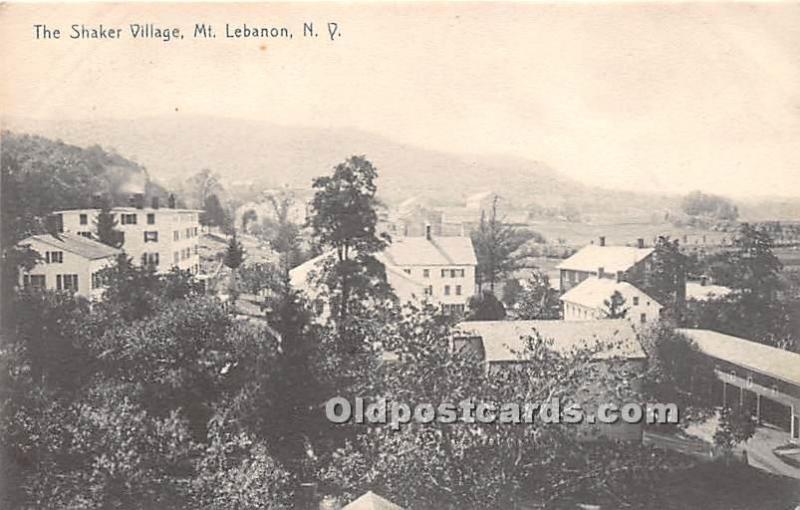 Old Vintage Shaker Post Card The  Village Mount Lebanon, New York, NY, USA 1908