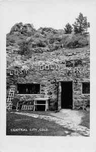H77/ Central City Colorado RPPC Postcard c1950s Lost Gold Mine Tourist 107 