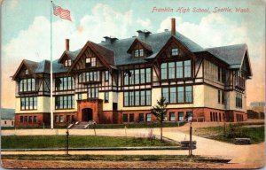 Postcard Franklin High School in Seattle, Washington