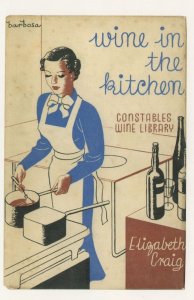 Wine In The Kitchen Elizabeth Craig 1934 Book Postcard