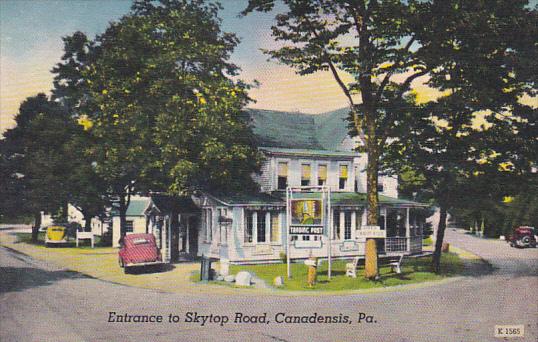 Pennsylvania Canadensis Indian Trading Post Entrance To Skytop Road