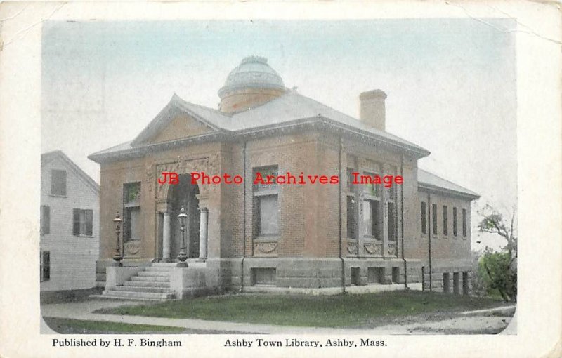 MA, Ashby, Massachusetts, Ashby Town Library, 1910 PM. HF Bingham Pub