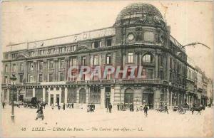 Old Postcard Lille Hotel Post