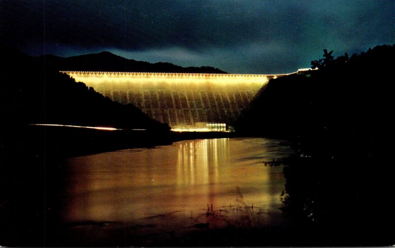 North Carolina Fontana Dam At Night