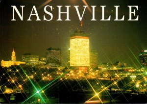 Tennessee Nashville Skyline At Night