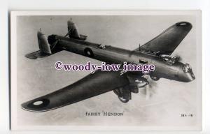 ac0090 - RAF Aircraft - Fairey Hendon - postcard