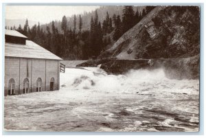 c1910 View of Water Wave at Clark Dam Missoula Montana MT Unposted Postcard