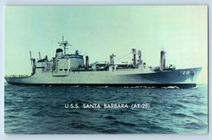 Norfolk Virginia VA Postcard USS Barbara AE-28 US Navy Military Ship Vintage