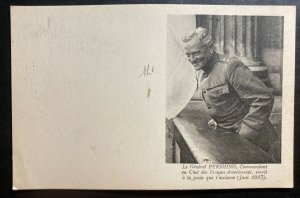 Mint France Real Picture Postcard WWI General Pershing Commandant Of US army