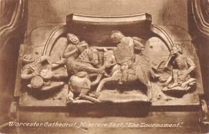 uk31798 miserere seat the tournament  worcester cathedral real photo uk
