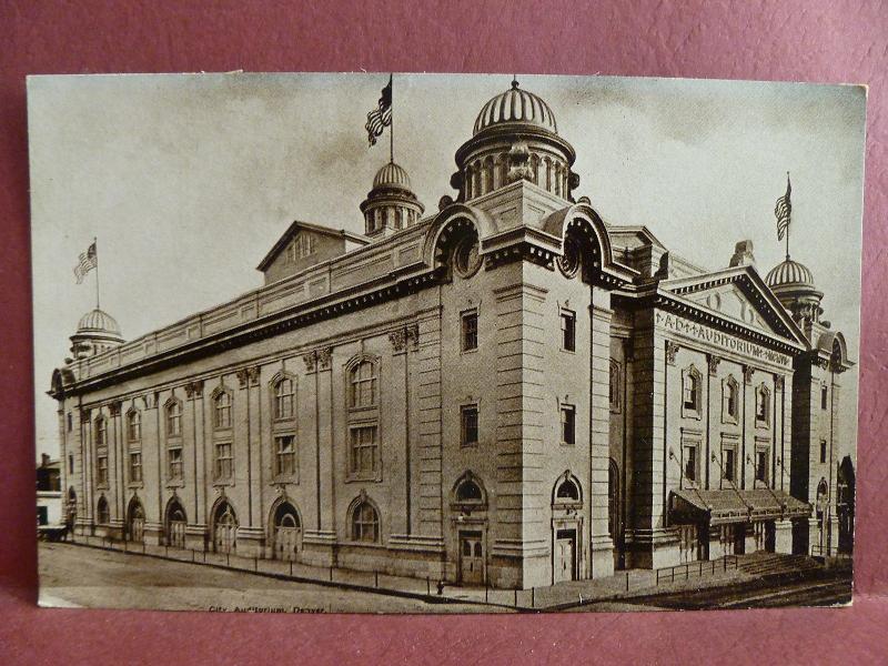 Old Postcard Denver CO City Auditorium