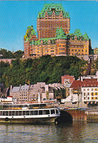 Canada View Of Quebec From Ferry Boat