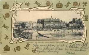 UK Brighton Metropole Grand Hotel Pier beach undivided Postcard 22-8524