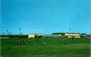 Vtg Bad Axe Michigan MI High School Baseball Practice Field 1960s View Postcard