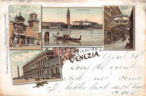 RICORDO DI VENEZIA VENICE ITALY TO ENGLAND POSTCARD 1901