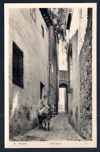 Typical Street Boy w/Mule Toledo Spain RPPC unused c1920's