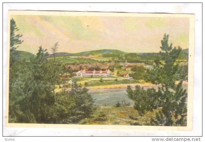 Picture of Hotel Tadoussac and little white church,St. Lawrence & Saguenay Ri...