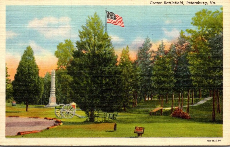 Virginia Petersburg Crater Battlefield 1942 Curteich