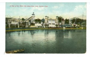 CO - Denver. White City Amusements from the Lake ca 1907