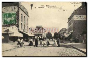 Old Postcard Parame Boulevard Rochebonne Hairdresser Hotel Continental Velo