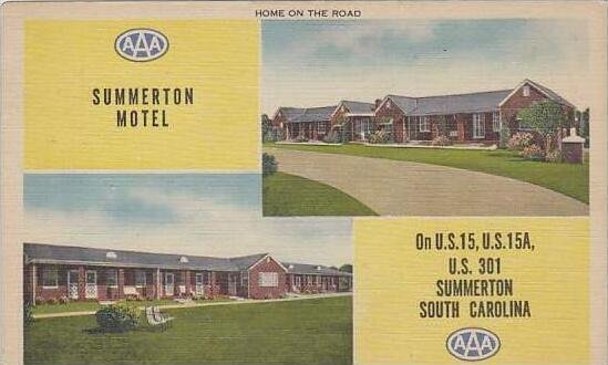 South Carolina Summerton Home On The Road Summerton Motel