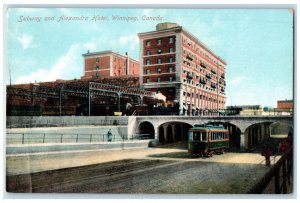 c1910 Subway and Alexandra Hotel Winnipeg Manitoba Canada Antique Postcard