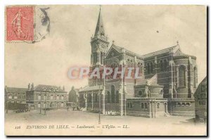 Old Postcard Environs de Lille Lambersart Church