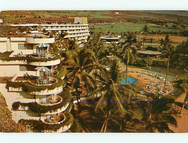 Sheraton Maui Hotel Motel Kaanapali Maui Swimming Pool Palm Tree Postcard # 8545