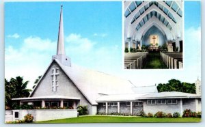 MIAMI BEACH, Florida FL ~ ALL SOULS' EPISCOPAL CHURCH 1950s-60s Postcard