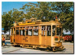 Postcard Modern Zur Erinnerung an eine Fahrt mit der em goldige Sachsitram Ve...